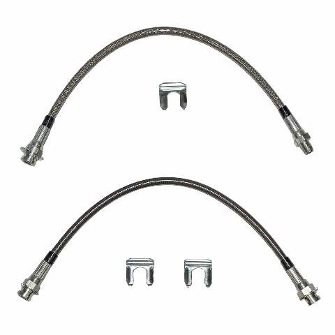 1970-71 Dodge Dart Brake Hose Kit w_ Front Disc Kit Braided Stainless HSK0026SS